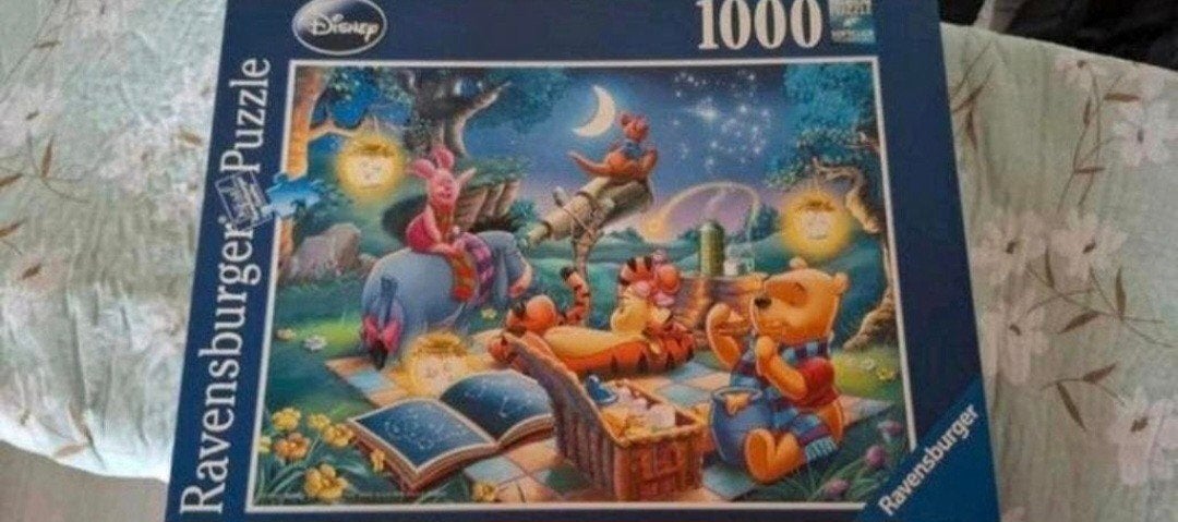 winnie the pooh puzzel 1000 stukjes, Ophalen of Verzenden, 500 t/m 1500 stukjes, Zo goed als nieuw, Legpuzzel