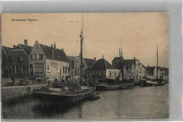 Oude Ansichtkaart Dirksland Haven - Gelopen, Verzenden, Voor 1920, Gelopen, Zuid-Holland