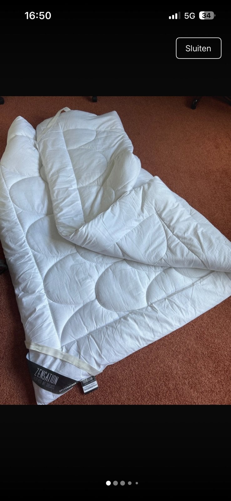 Zensation Oplegmatras 160x200 cm - Nieuwstaat, Tweepersoons, Ophalen of Verzenden, Zo goed als nieuw, Matras