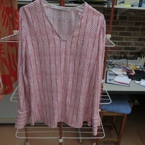 Blouse nieuw zijde lila print Herzen's Angelegenheit mt38-40, Maat 38/40 (M), Herzen's Angelegenheit, Paars, Nieuw