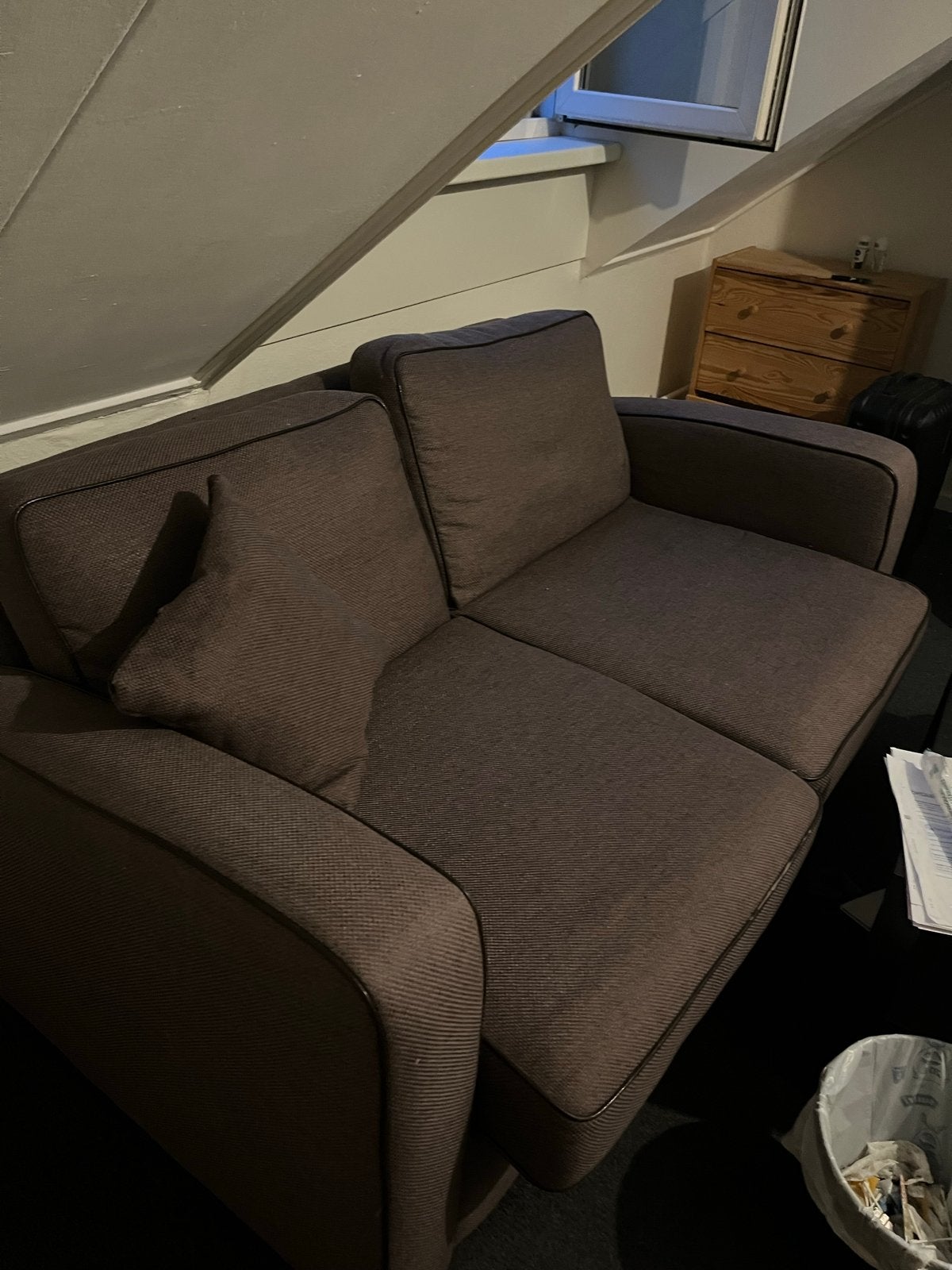Comfortabele tweezitsbank - 155 cm breed, 105 cm diep, Ophalen, Gebruikt, 100 tot 125 cm, 150 tot 200 cm