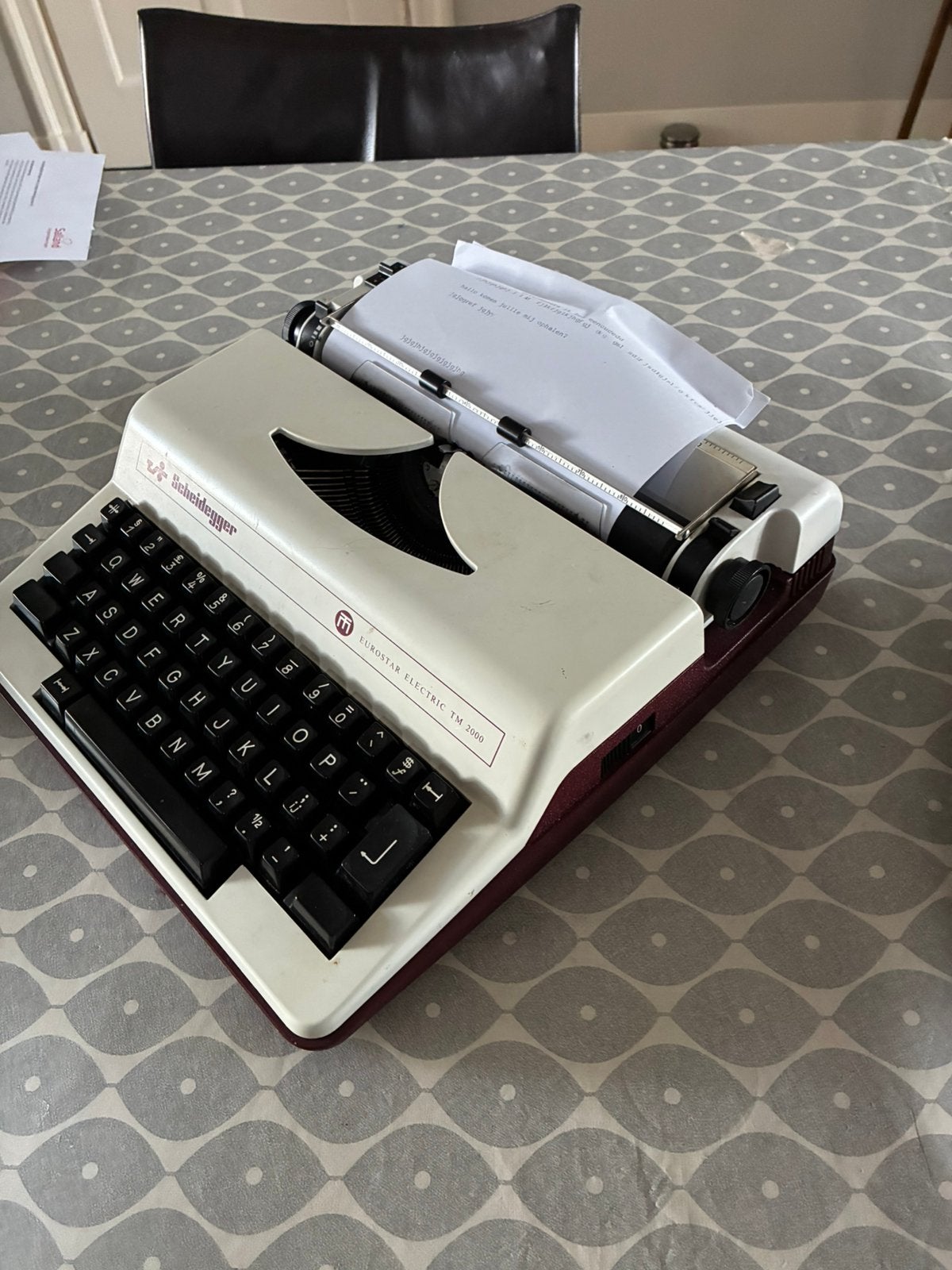 Scheidegger electrische typemachine, Diversen, Ophalen of Verzenden, Zo goed als nieuw