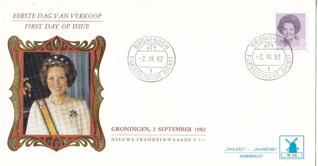 Philato – FDC – Koningin Beatrix – type Struycken - NVPH W56, Postzegels en Munten, Verzenden, Envelop
