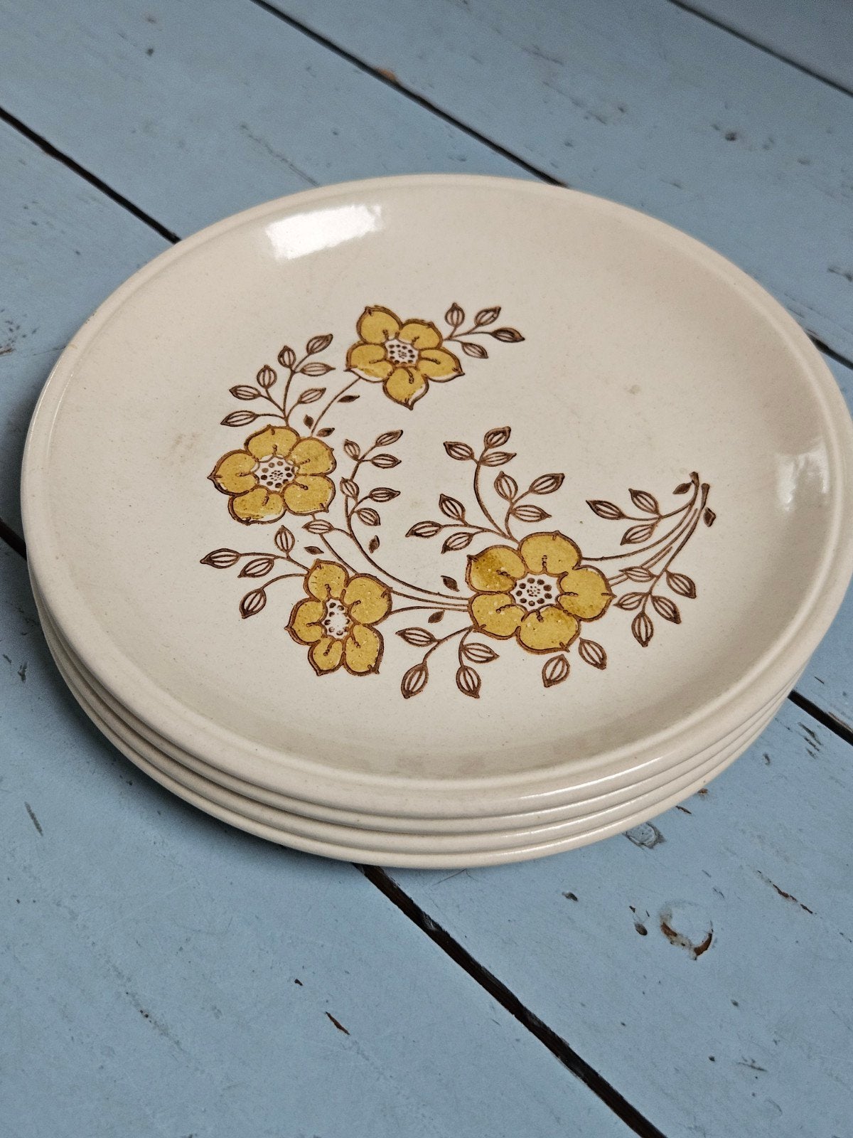 4 Biltons Ironstone gebaksbordjes  Staffordshire, Antiek en Kunst, Ophalen of Verzenden