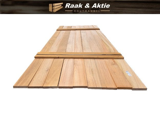 9 Meranti planken 19x120 mm / 3.50 m lang  – nr: HP40