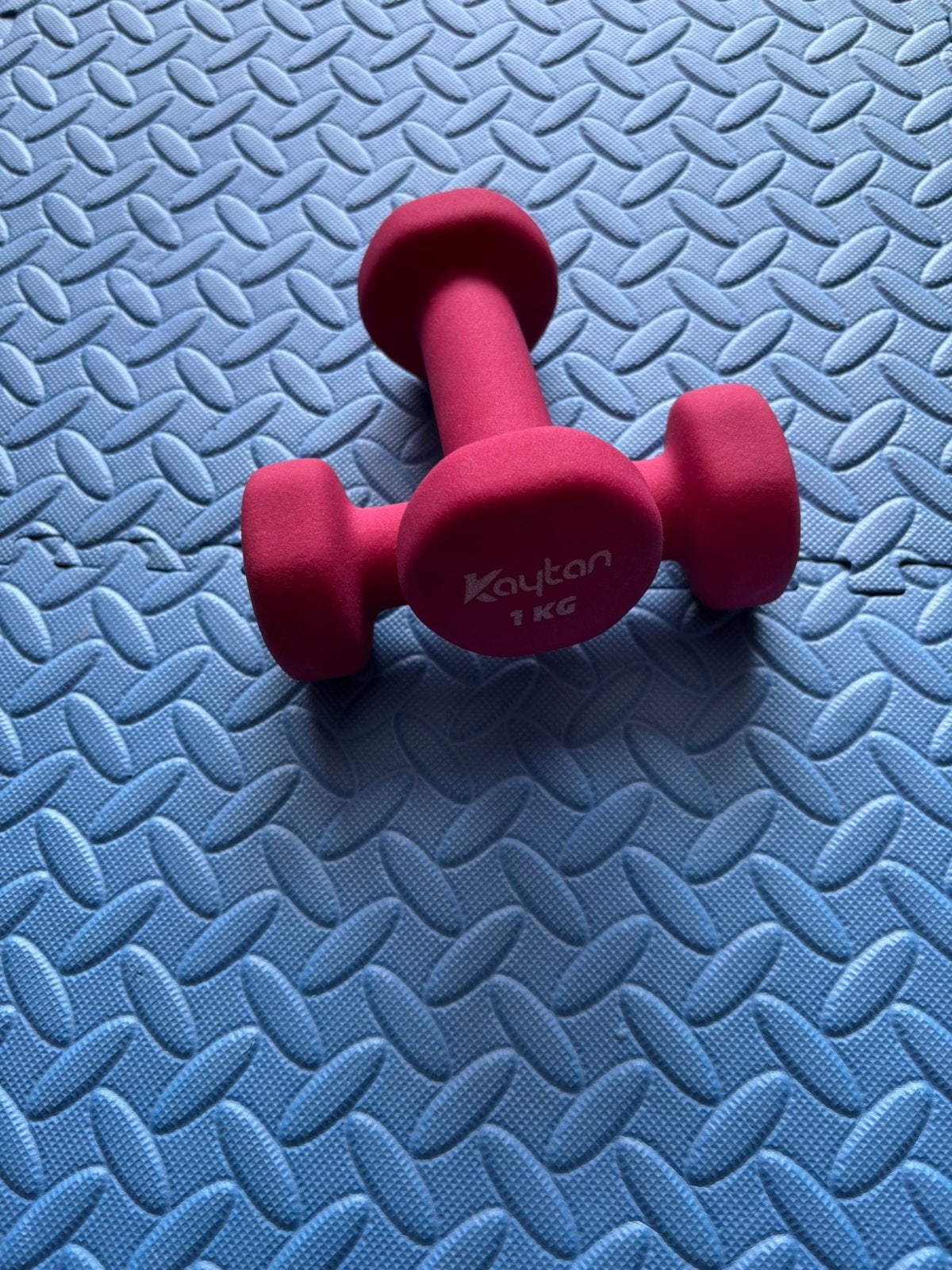 2x 1KG dumbell, Sport en Fitness, Fitnessmaterialen, Ophalen, Zo goed als nieuw, Armen, Dumbbell