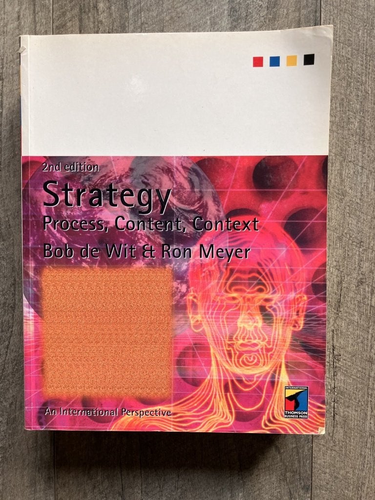 Strategy Process, Content, Context, Ophalen of Verzenden, Zo goed als nieuw, Management