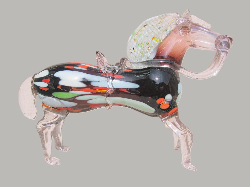 Murano of VSL? intact glazen paard boerenpaard 23,6cm., Antiek en Kunst, Ophalen