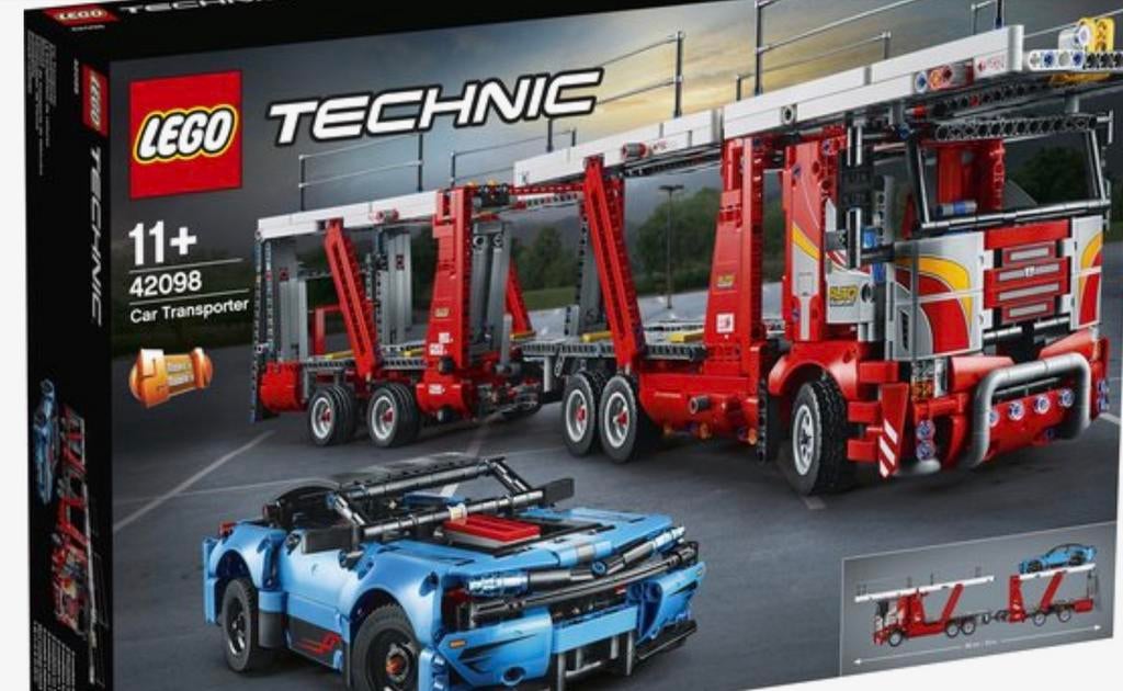 Lego Technic 42098 Auto Transporter in Nieuwstaat, Overige merken, Groter dan 1:32, Ophalen of Verzenden, Zo goed als nieuw