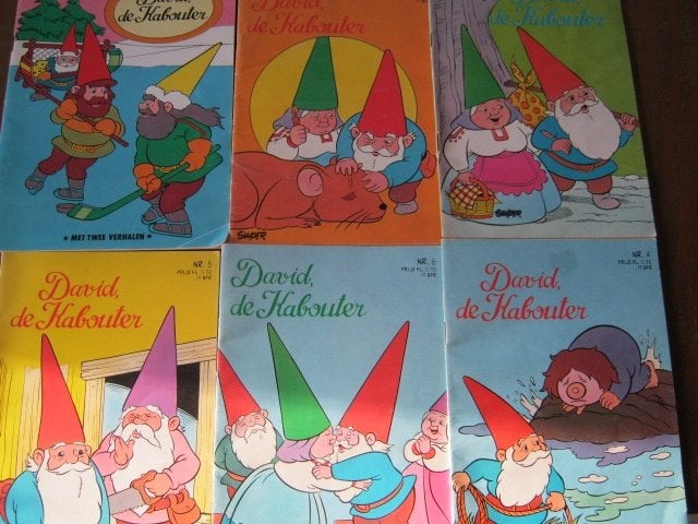 6 Retro boekjes David de Kabouter zie foto´s   nr 6361, Boeken, Verzenden, Gelezen, Fictie algemeen
