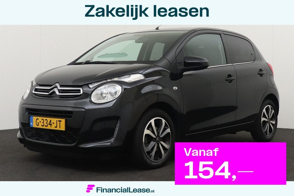 Citroën C1 1.0 VTi Shine Carplay Camera Climate Privacy Gla, Stof, Gebruikt, 4 stoelen, C1