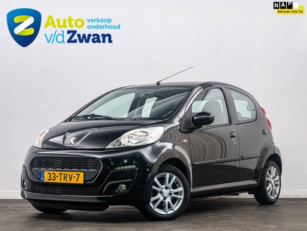 Peugeot 107 1.0 Active 5-Deurs/Airco/Lm-velgen/Nw Apk, Voorwielaandrijving, Euro 5, Gebruikt, Zwart