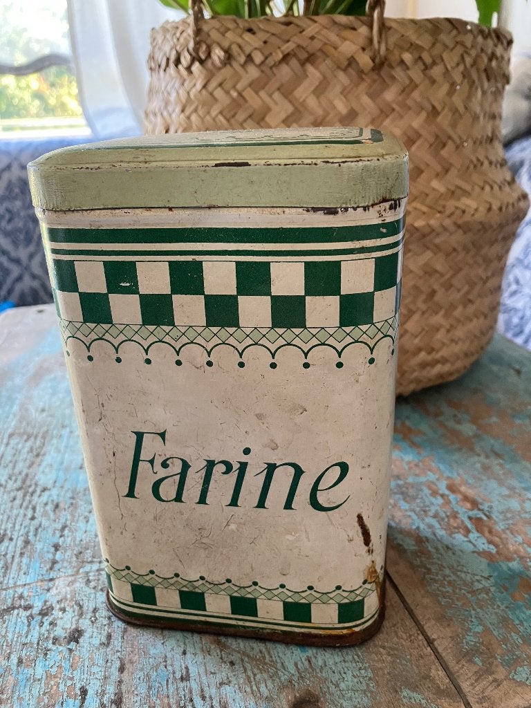 Vintage Franse 'Farine' blikken bus - C.F. Simplex Nancy, Ophalen of Verzenden