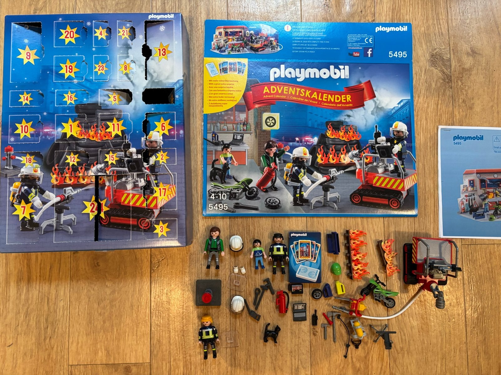 Playmobil Adventskalender Brandweer 5495 goed als compleet!, Kinderen en Baby's, Losse onderdelen, Overige typen, Ophalen of Verzenden