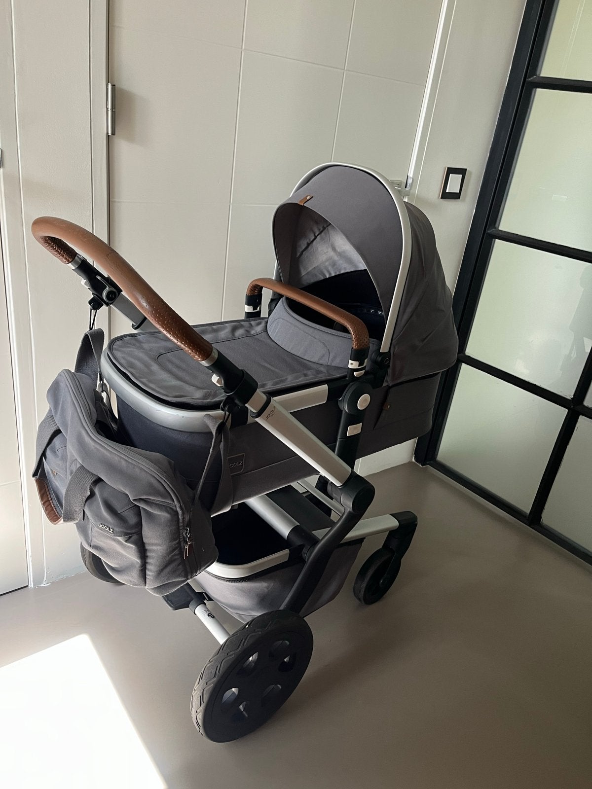 Joolz Day 2 kinderwagen met voetzak en luiertas, Gebruikt, Combiwagen, Verstelbare duwstang, Ophalen