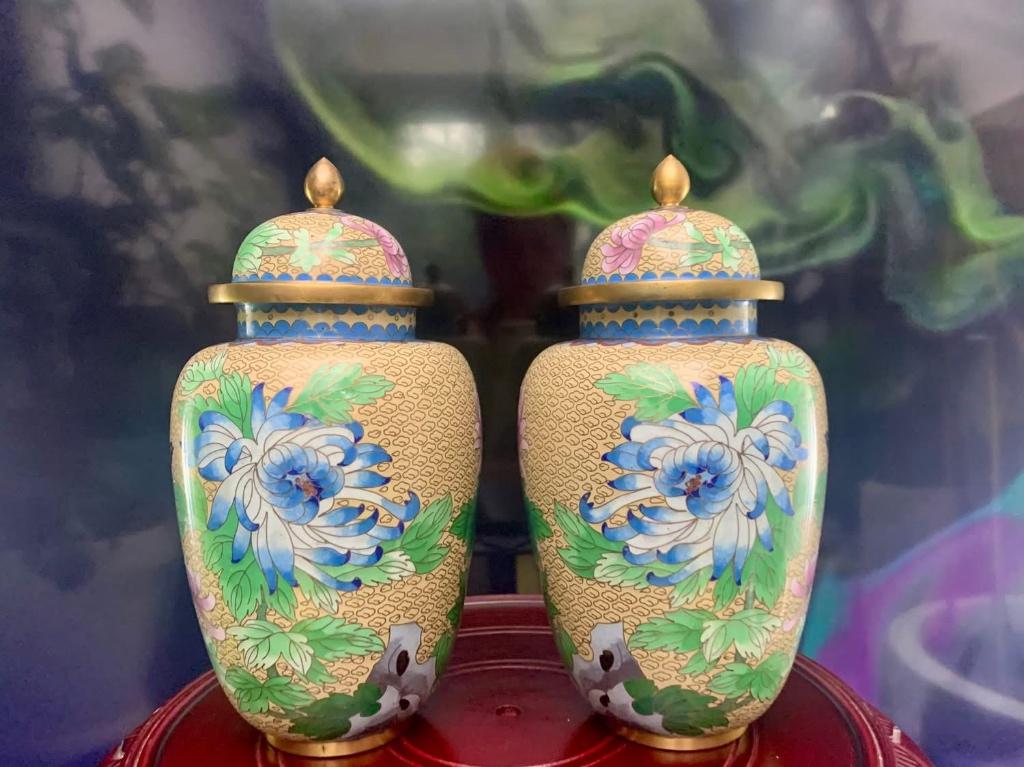 UNIQUE CLOISONNÉS COLLECTION SAPPHIRE ECRU BEIGE COLOR, Ophalen