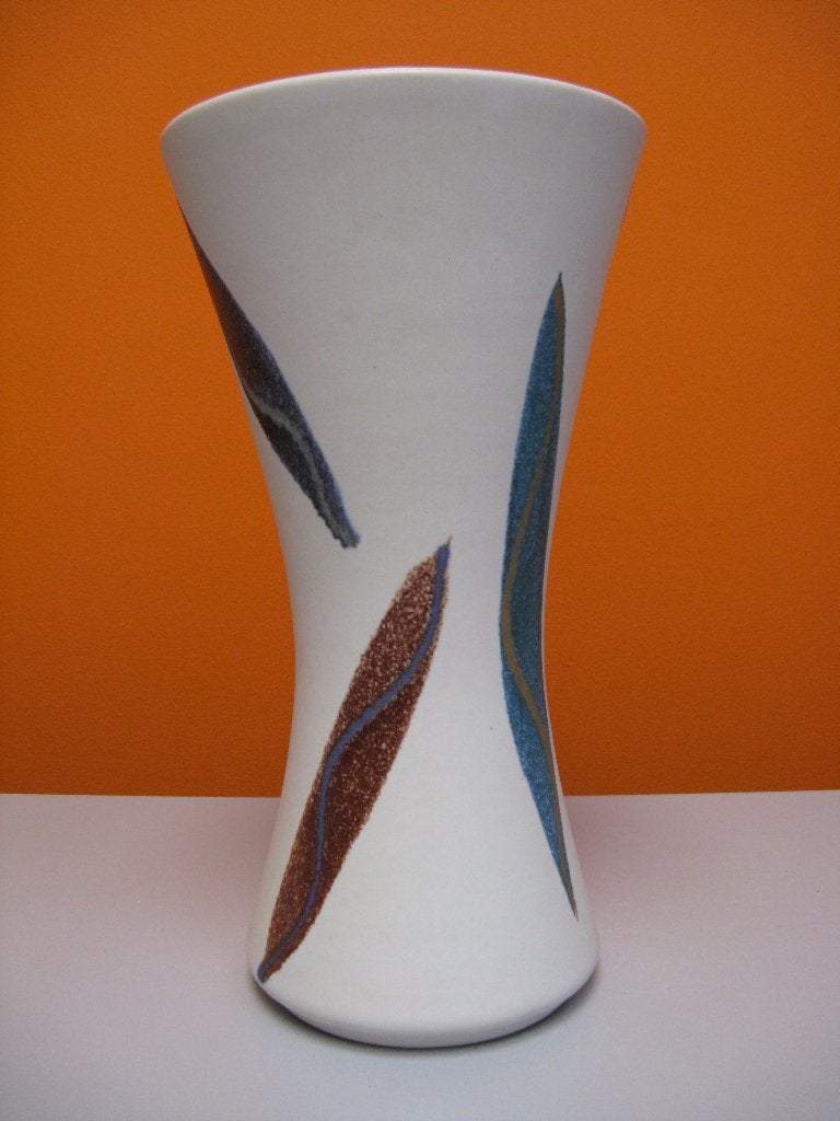 retro vintage keramiek vaas Dümler & Breiden Germany 60s, 23 cm, Ophalen of Verzenden, Zo goed als nieuw, Steen/keramiek