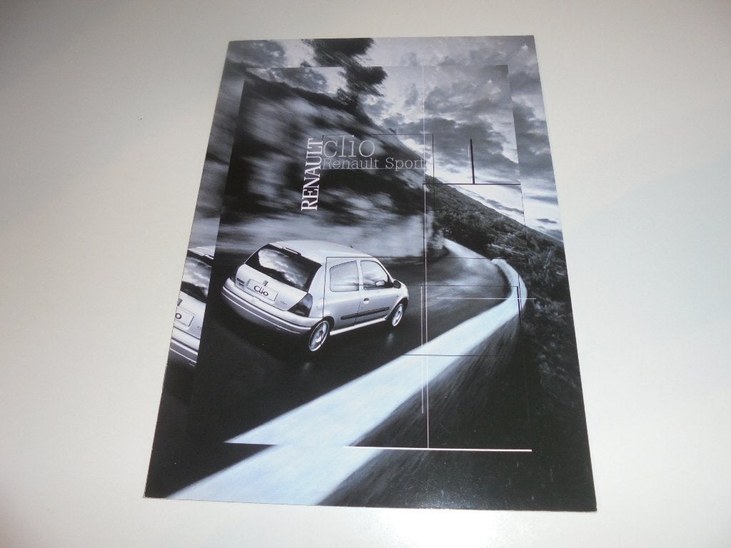 brochure Clio Renault Sport modellen 2000, Ophalen of Verzenden, Nieuw, Renault