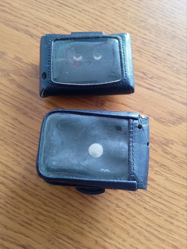 2x Pager hoesje zwart leer met riemclip Alleen ophalen, Ophalen, Gebruikt, Bescherming, Overige merken
