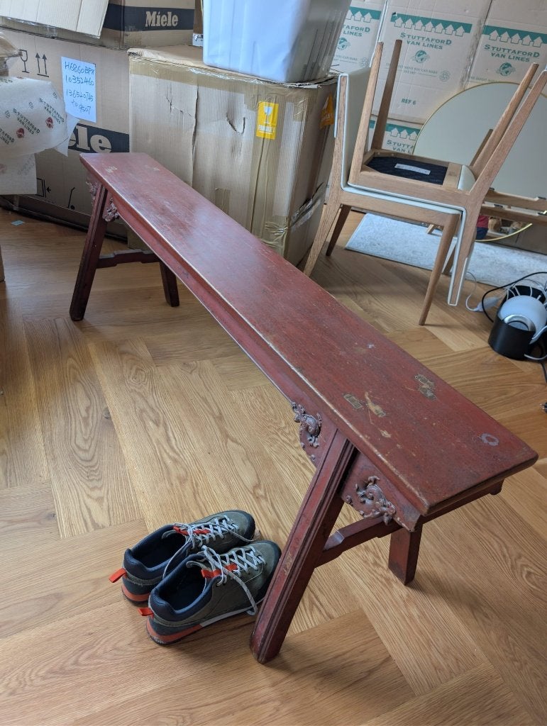 Antique chinese bench, Ophalen