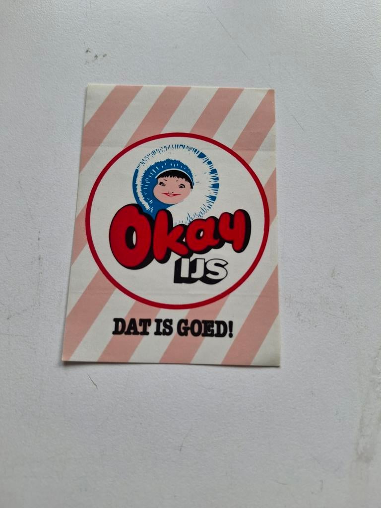 Sticker Okay ijs., Verzamelen, Merken en Reclamevoorwerpen, Ophalen of Verzenden, Zo goed als nieuw, Overige typen