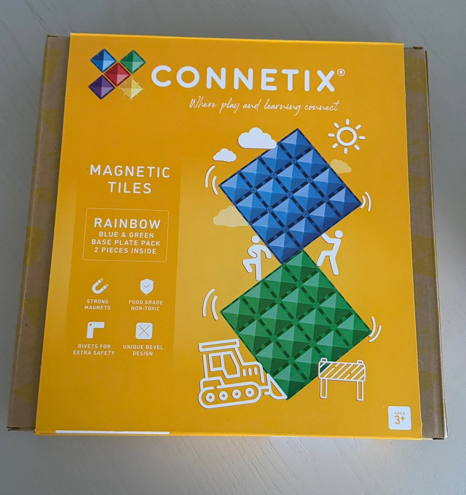 Connetix basisplaten groen en blauw, Kinderen en Baby's, Speelgoed | Educatief en Creatief, Ophalen, Nieuw
