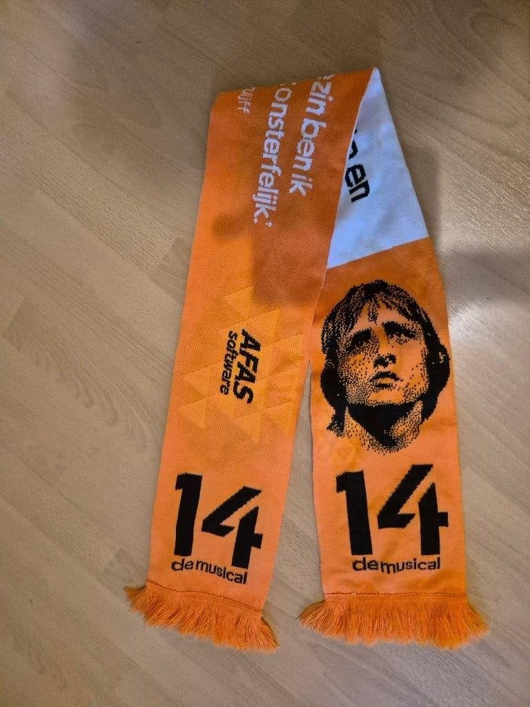 Sjaal oranje Johan Cruijff De musical, Ophalen of Verzenden, Nieuw, Ajax, Vaantje of Sjaal