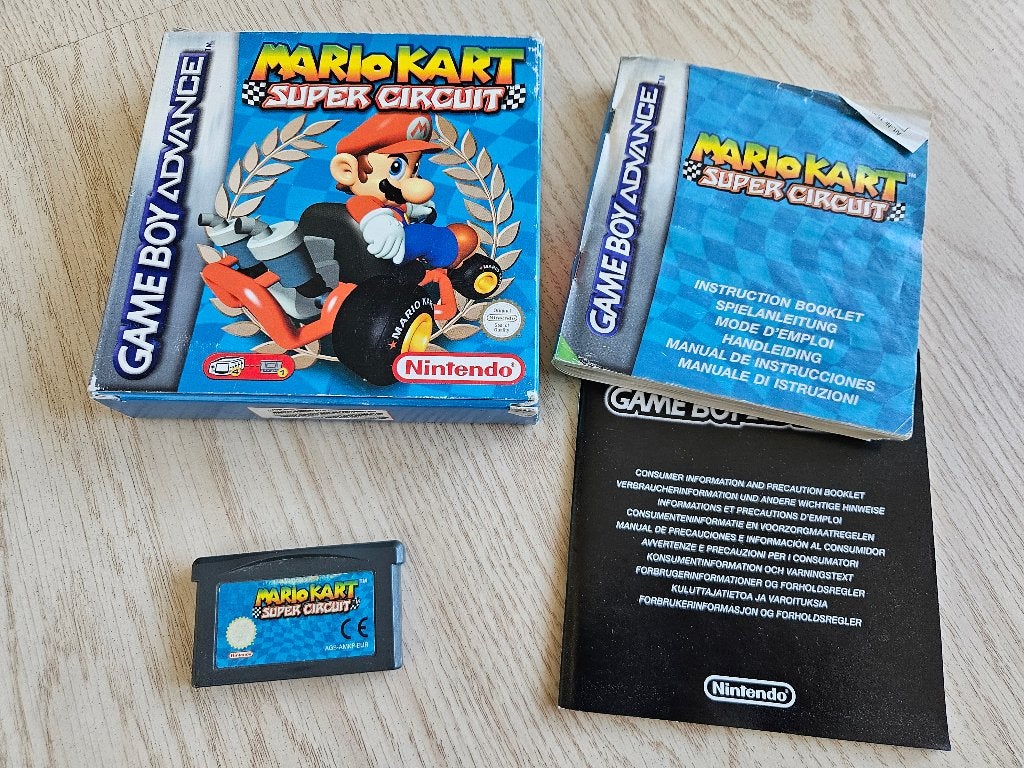 Mario Kart Super Circuit - Game Boy Advance (CIB Compleet), Spelcomputers en Games, Gebruikt, 1 speler, Racen en Vliegen, Ophalen of Verzenden