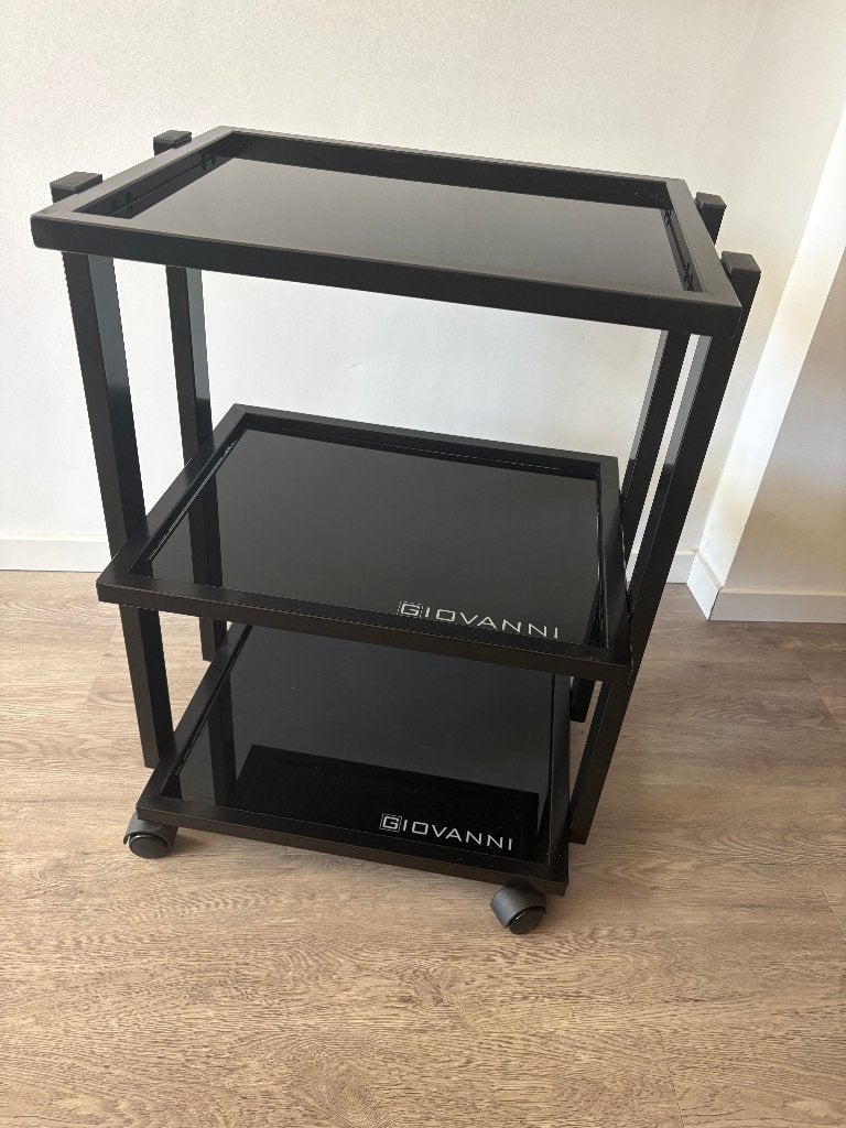 Workstation Trolley voor salon of tattooshop - Zwart, Ophalen, Zo goed als nieuw
