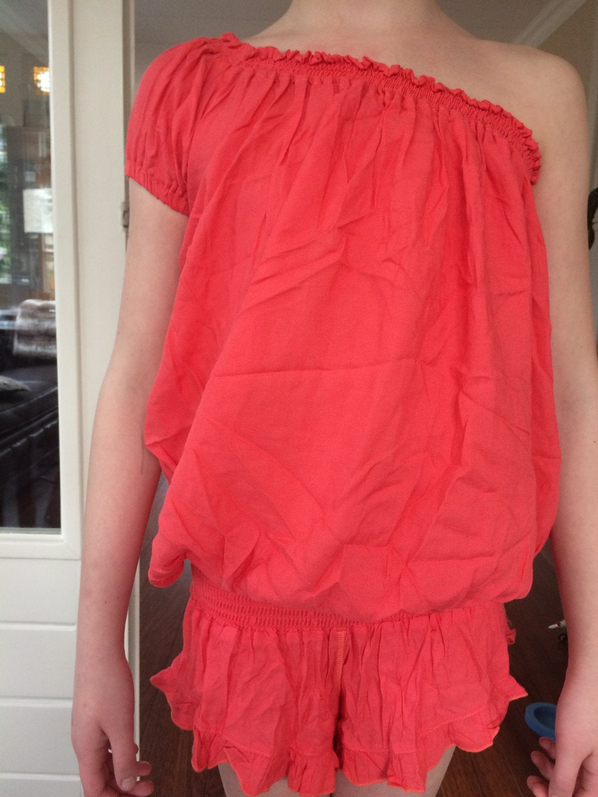 Be a Diva koraal / rood jumpsuit maat 152 NIEUW, Ophalen of Verzenden, Nieuw, Meisje, Broek