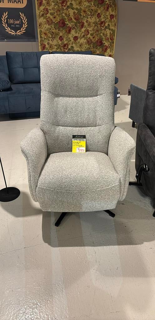 NIEUW | Relaxfauteuil model 137 | gasveer, Huis en Inrichting, Fauteuils, Ophalen, Minder dan 75 cm, Nieuw, 50 tot 75 cm