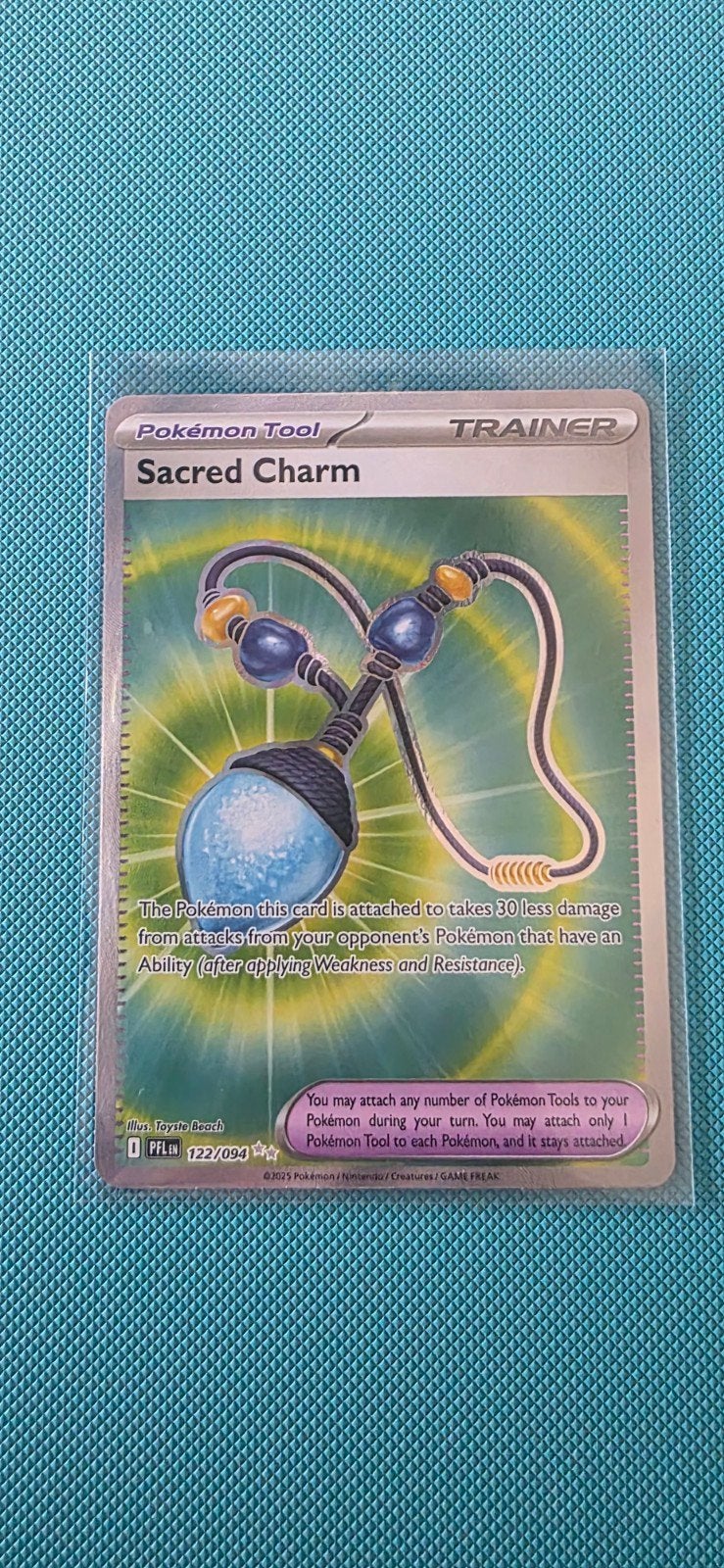 Pokémon Tool Sacred Charm Trainer Kaart 122/094, Ophalen of Verzenden, Zo goed als nieuw, Losse kaart