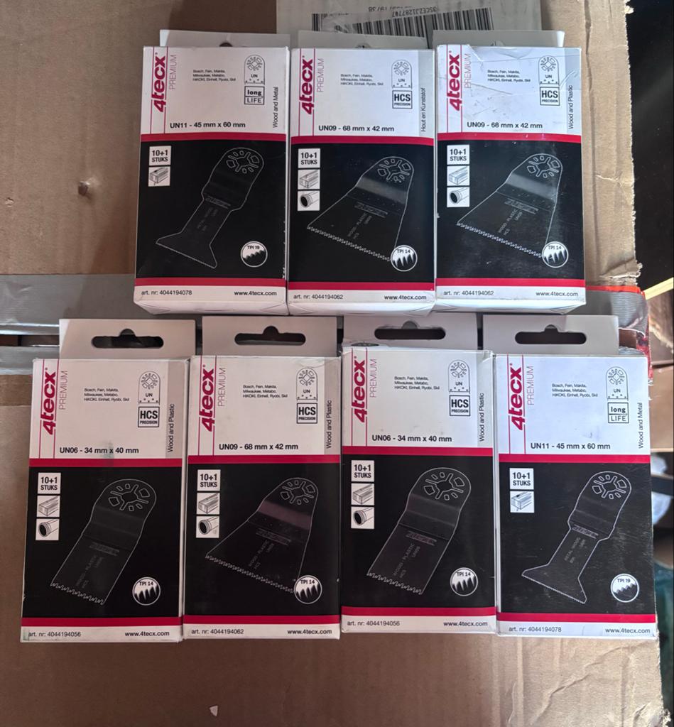 Partij 77 stuks 4tecx Premium zaagbladen voor multitool, Ophalen of Verzenden, Nieuw