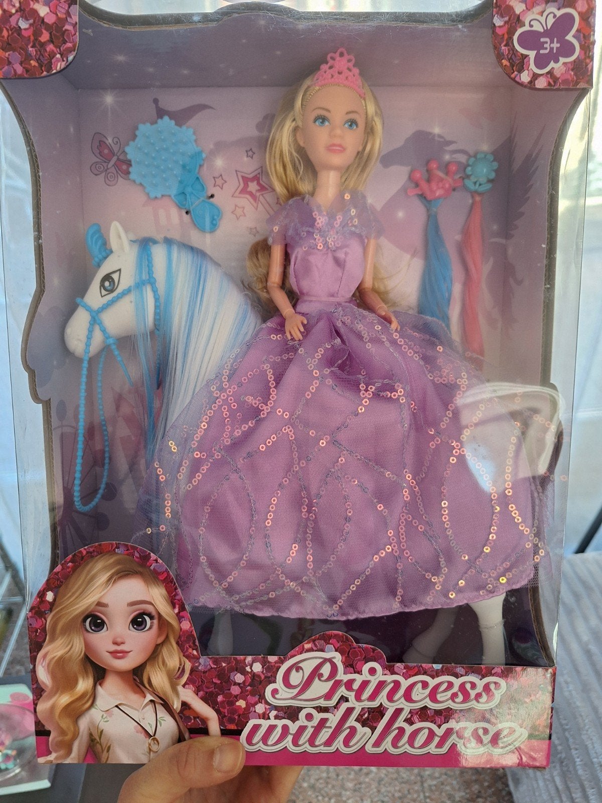 Prinsessenpop met paard - Nieuw in doos, Ophalen of Verzenden