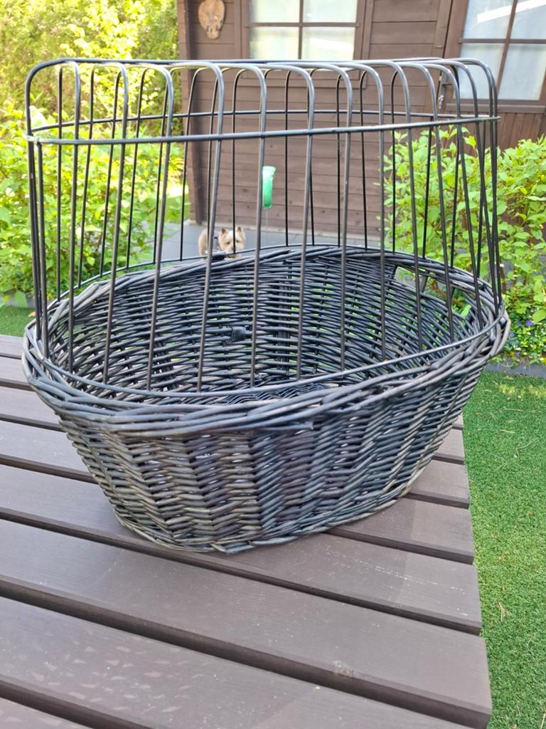 Fietsmand voor hond, Dieren en Toebehoren, Hondenmanden, Ophalen, Gebruikt, Riet