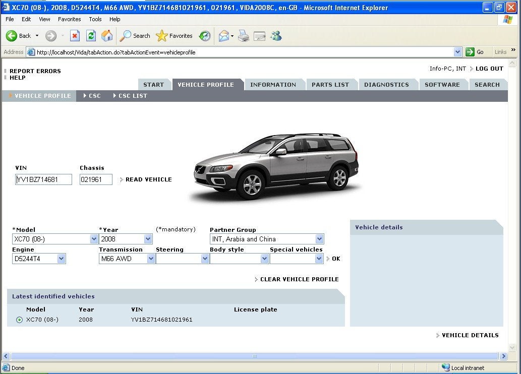 Volvo Vida 2014D diagnose incl. laptop en OBD interface, Auto diversen, Autogereedschap, Ophalen of Verzenden