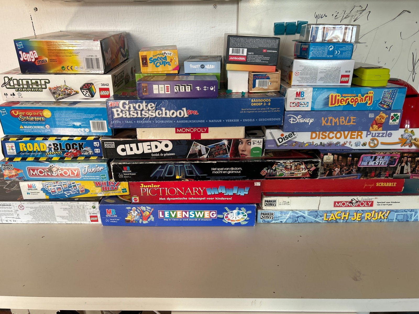 Grote collectie bordspellen: Monopoly, Cluedo, Jenga en meer, Een of twee spelers, Ophalen, Gebruikt