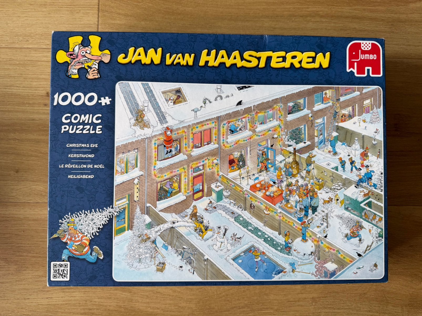 Van Haasteren 1000 stukjes winter kerstavond, Hobby en Vrije tijd, Denksport en Puzzels, Ophalen of Verzenden, 500 t/m 1500 stukjes