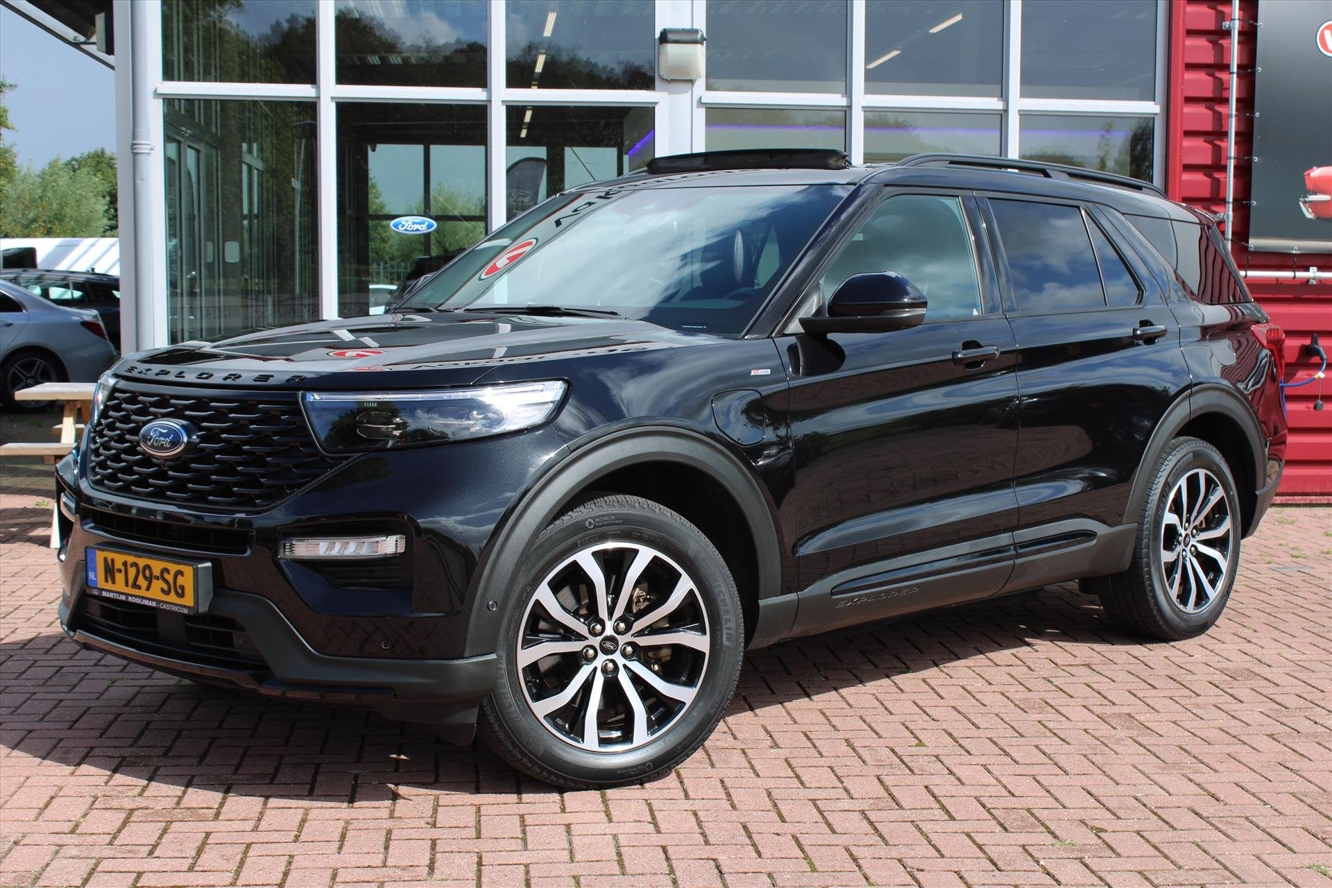 Ford Explorer 3.0 V6 EcoBoost PHEV 457pk Aut ST-Line, Trekha, 12 maanden, 2441 kg, Zwart, Bedrijf