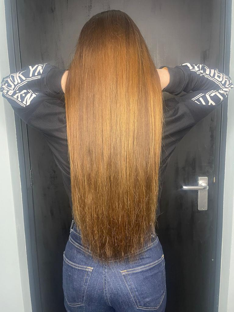 Beauty Works Celebrity Choice Hair Extensions - Hot Toffee, Ophalen of Verzenden, Zo goed als nieuw, Pruik of Haarverlenging