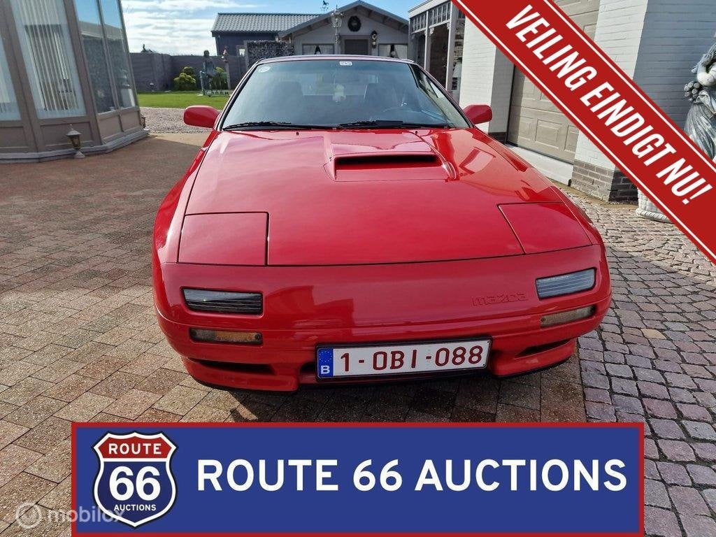 Mazda RX-7 Cabriolet | 1988 | Route 66 Auctions, Auto's, Overige carrosserieën, Zwart, Bedrijf, Handgeschakeld