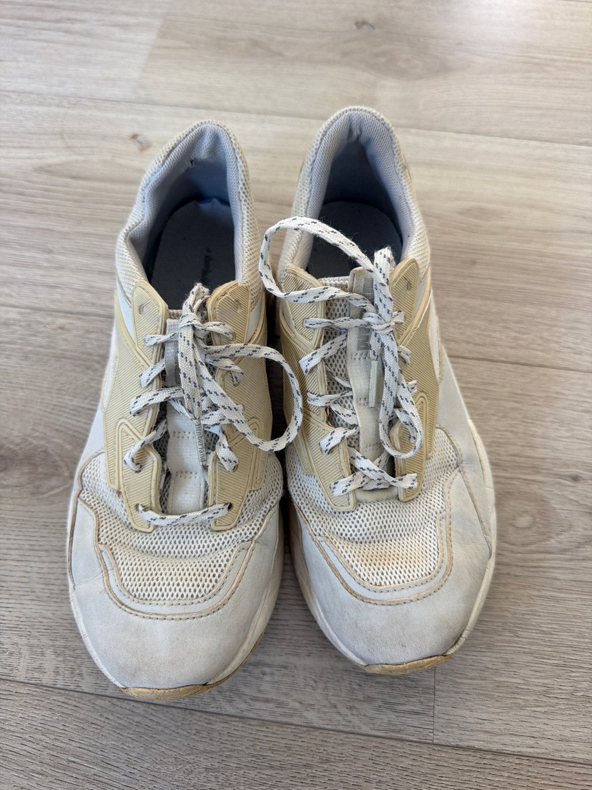 Timberland Sneakers Dames Maat 37.5 - Beige/Wit, Ophalen of Verzenden, Gedragen, Beige, Sneakers of Gympen