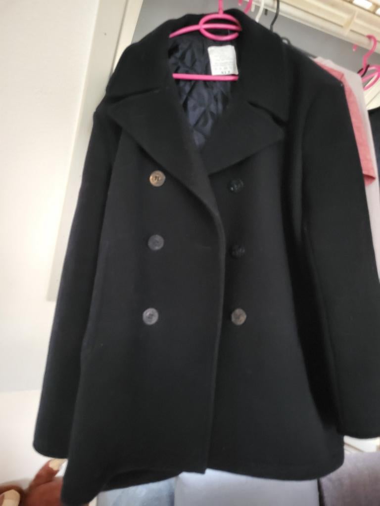 Luxe herenjas - Peacoat - Maat L - Zwart, Kleding | Heren, Jassen | Winter, Maat 52/54 (L), Onbekend, Zwart, Ophalen of Verzenden