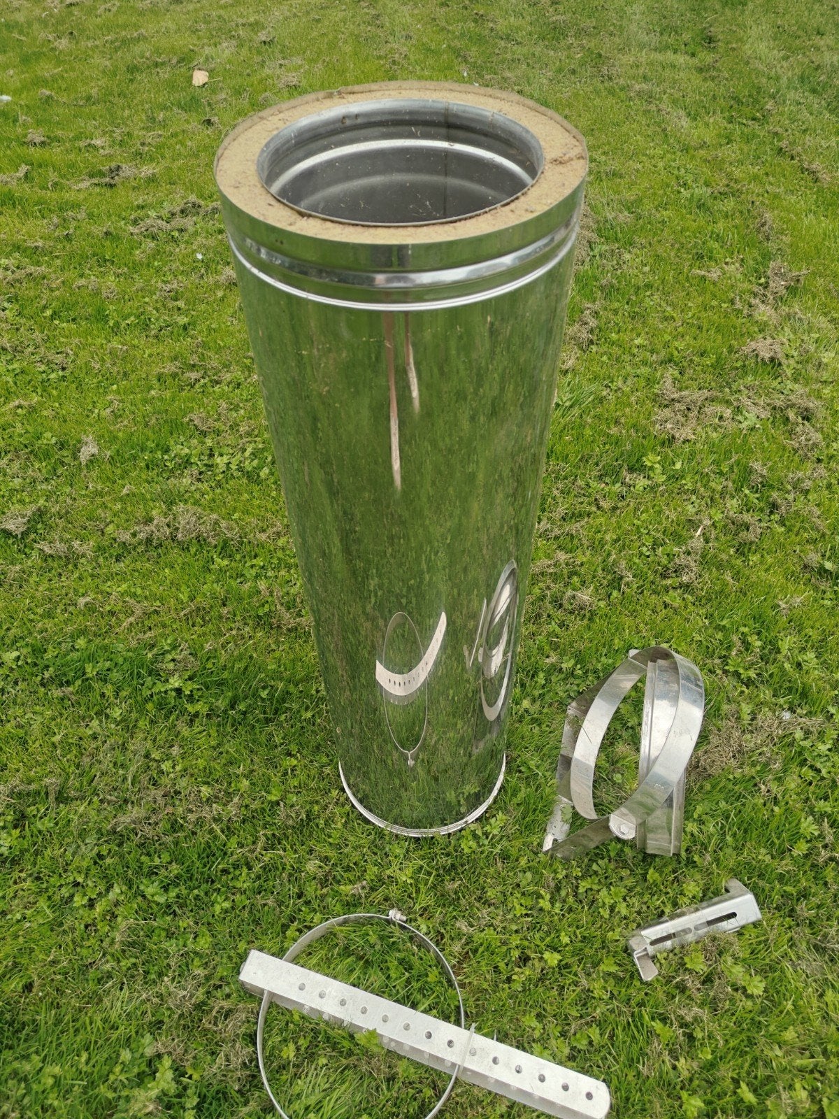 Geïsoleerd 200mm rookkanaal met toebehoren rvs, Ophalen, 60 tot 150 cm, Kachel