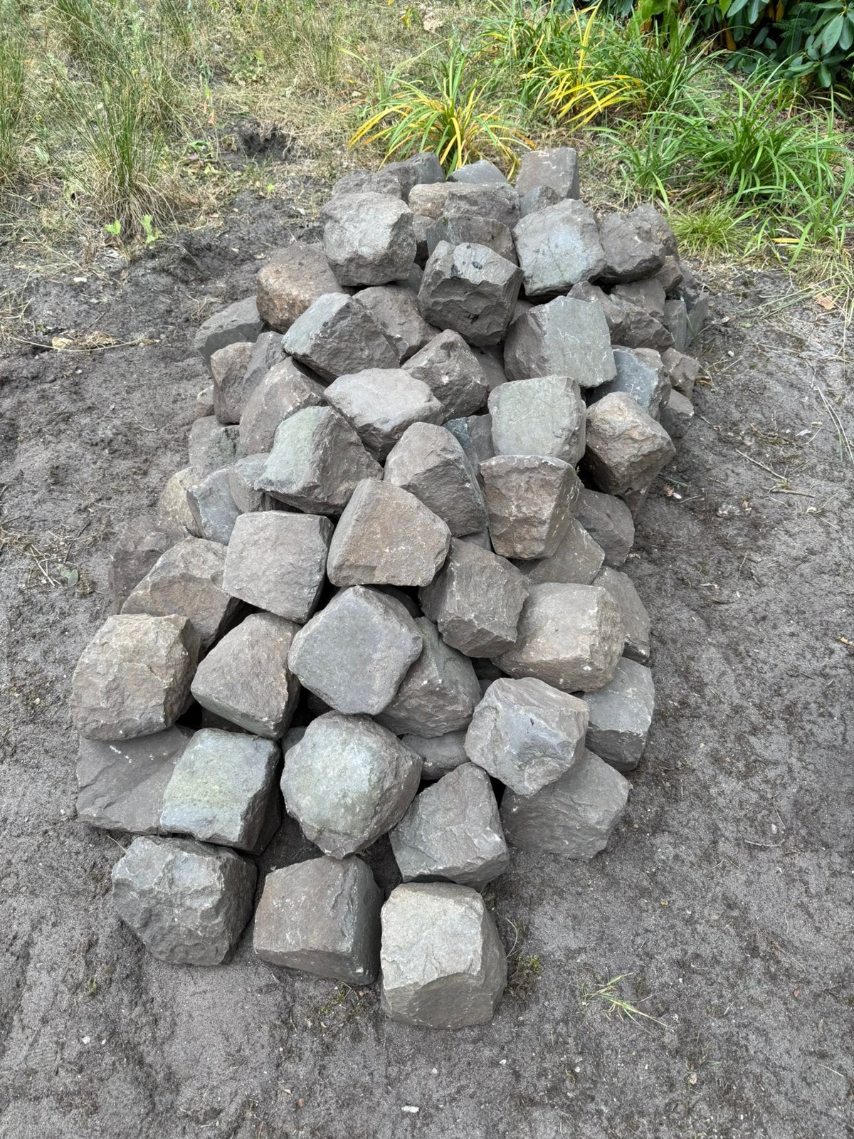 Stenen kinderkopjes 145 stuks, Tuin en Terras, Ophalen, Gebruikt, Kei