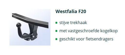 Westfalia F20 Trekhaak voor Ford Transit Tourneo Custom, Auto-onderdelen, Trekhaken, Ophalen, Nieuw