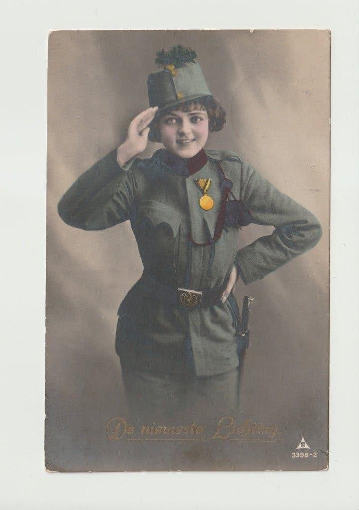 De nieuwste Lichting * humor militair soldaat leger wo1 ww1, Verzamelen, Ophalen of Verzenden, Voor 1920, Gelopen, Overige thema's