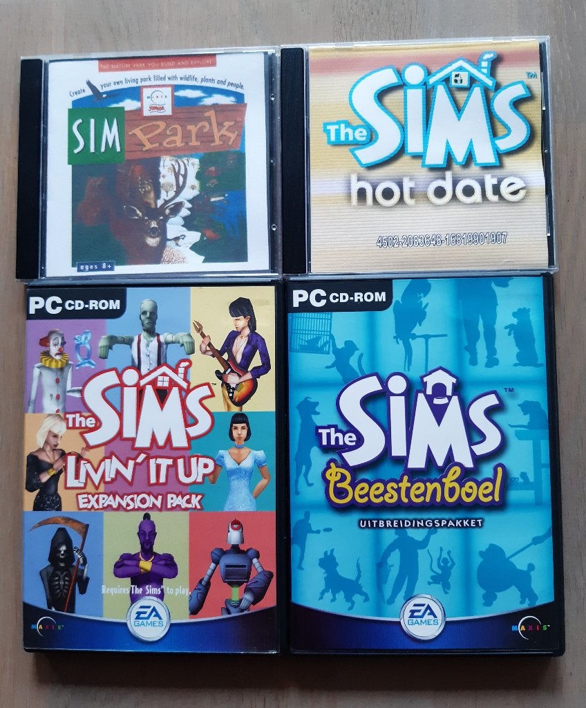 SIMS computerspellen voor pc CD-ROM, Gebruikt, 1 speler, Eén computer, Ophalen of Verzenden