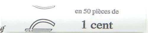 50x 1 Eurocent Frankrijk 1999 in Muntrol - Niet Blind - UNC, Verzenden, Frankrijk, 1 cent, Setje