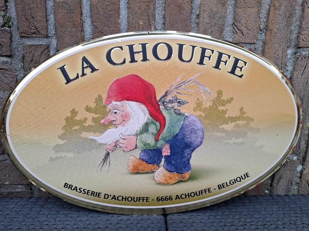 La Chouffe blond - oude versie (nr2), Ophalen of Verzenden, Nieuw, Reclamebord, Plaat of Schild, Overige merken